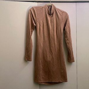 Long Sleeved Open Back Dress